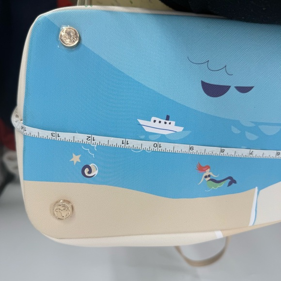 Spartina 449 Charleston medium size Stylish Blue and Tan Tote Bag - Picture 14 of 16